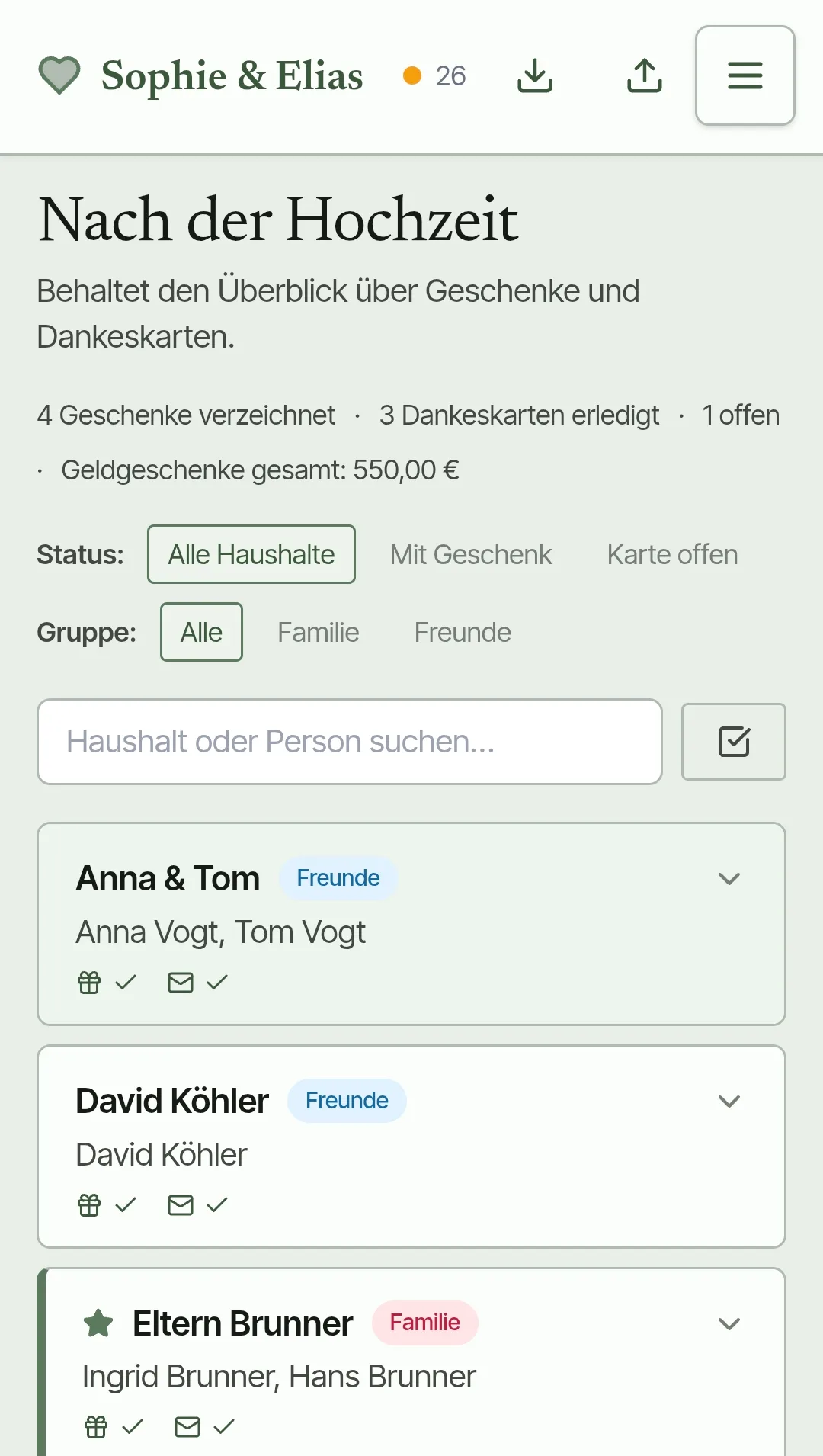 Nach der Hochzeit — Screenshot